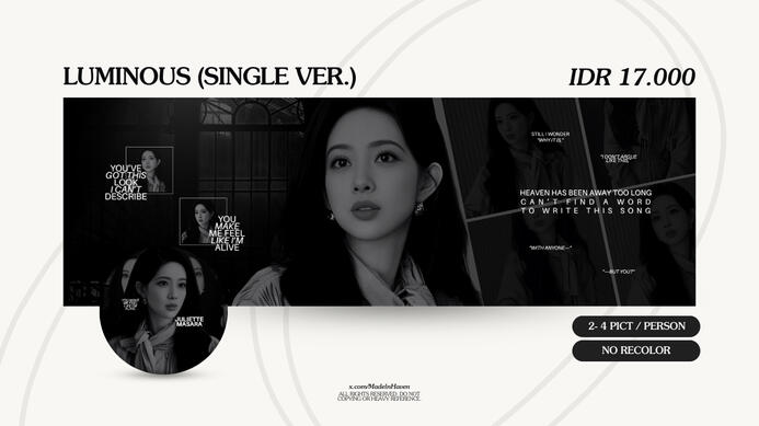 LUMINOUS (SINGLE Ver.) | IDR 17.000
