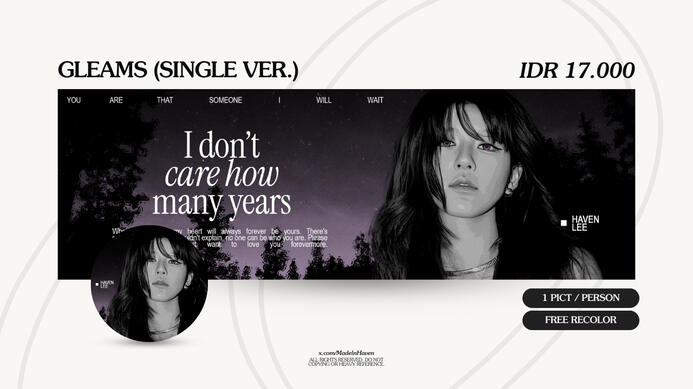 GLEAMS (SINGLE Ver.) | IDR 17.000